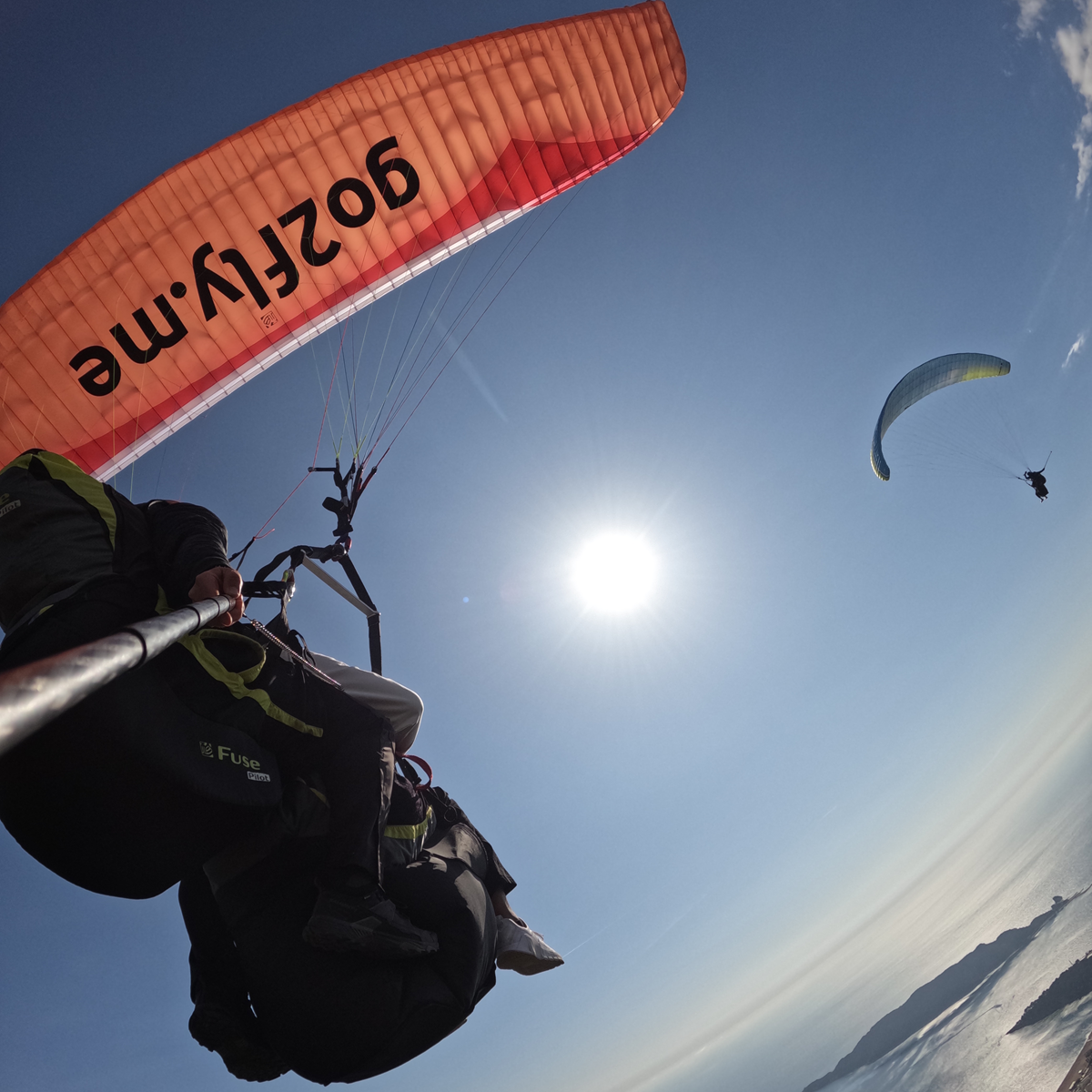 Go2fly.me tandem paragliding over Budva old town and sea in Montenegro